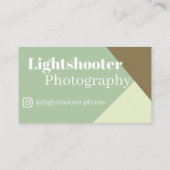 Minimalistische natuurlijke professionele fotograf visitekaartje (Achterkant)