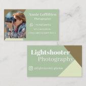 Minimalistische natuurlijke professionele fotograf visitekaartje (Voorkant / Achterkant)