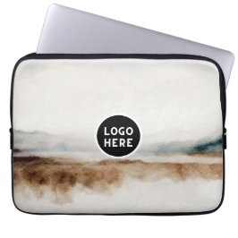 Minimalistische Natuurlijke Waterverf Abstract Pat Laptop Sleeve