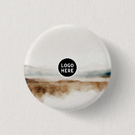 Minimalistische Natuurlijke Waterverf Abstract Pat Ronde Button 3,2 Cm