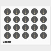 Minimalistische Nautical Gold Anker Ronde Sticker (Vel)