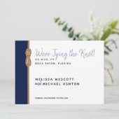 ⚓Minimalistische nautische koppelverkoop van de kn Save The Date (Staand voorkant)