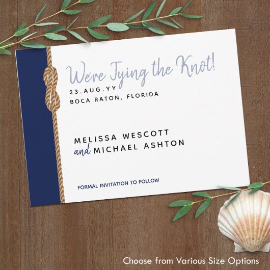 ⚓Minimalistische nautische koppelverkoop van de kn Save The Date