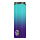 Minimalistische Navy Aqua Gradient Elemental Logo Thermosbeker (Achterkant)