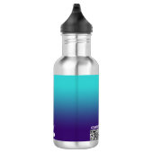 Minimalistische Navy Aqua Gradient Elemental Logo Waterfles (Rechts)