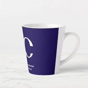 Minimalistische Navy Bedrijfslogo Zakelijke mok