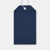 Minimalistische Navy Blau Onroerend Goed Cadeaulabel (Achterkant)