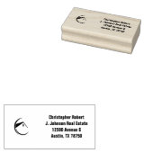 Minimalistische Navy Blau Onroerend Goed Rubberstempel (Gestempeld)