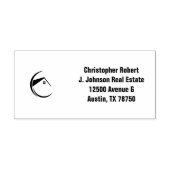 Minimalistische Navy Blau Onroerend Goed Rubberstempel (Afrduk)