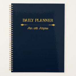 Minimalistische Navy Blauwe Gouden Planner