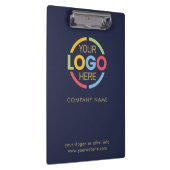 Minimalistische Navy Blue Custom Company Business  Klembord (Rechts)