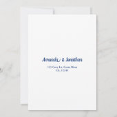Minimalistische Navy Blue QR Code Save the Date Ka Kaart (Achterkant)