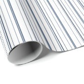 Minimalistische Navy Stripe Gift Wrap Cadeaupapier (Rol Hoek)