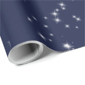 Minimalistische Navy Twinkle Star Cadeaupapier (Rol Hoek)