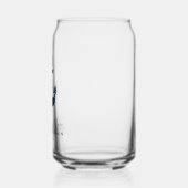 Minimalistische Navy & Witte Aangepaste Naam Anker Blikvorm Glas (Links)
