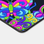 Minimalistische Neon Bugs Kleurrijke Bold Vibrant Bureaumat (Hoek)