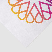 Minimalistische Neon Gradiënt Radiale Bloem Tissuepapier (Detail)