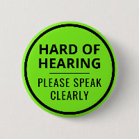 Minimalistische neon groene tekst Moeilijk horend
