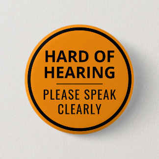 Minimalistische Neon Oranje Typografie Moeilijk Ho Ronde Button 5,7 Cm