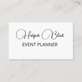 Minimalistische nep-gouden script evenementen plan visitekaartje