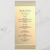 Minimalistische nepgouden trouw menu (Voorkant)