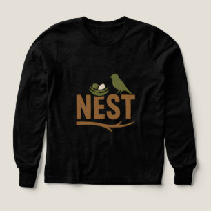 Minimalistische nestvogel-natuurkunst