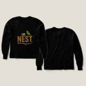 Minimalistische nestvogel-natuurkunst (Voorkant /achterkant)