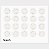 Minimalistische ‘Net Verloved’ Sticker | Warm Wit (Vel)