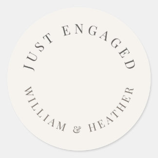 Minimalistische ‘Net Verloved’ Sticker | Warm Wit