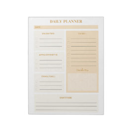 Minimalistische Neutral Color Daily Planner-pagina Notitieblok
