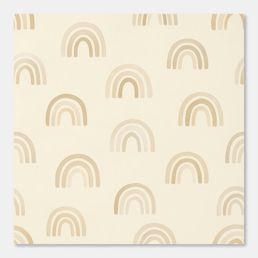 Minimalistische Neutral Rainbow Nursery behang (Voorkant)