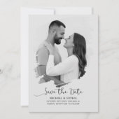Minimalistische Neutral Save the Date Modern Simpl (Voorkant)