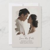 Minimalistische Neutral Save the Date Modern Simpl (Voorkant)
