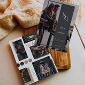 Minimalistische Neutral Scrapbook 4 Foto Save The Date