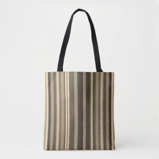 Minimalistische neutrale aardetone verticale gestr tote bag (Voorkant)