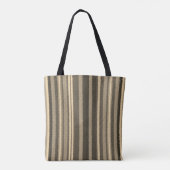 Minimalistische neutrale aardetone verticale gestr tote bag (Achterkant)