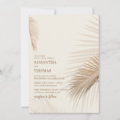 Minimalistische neutrale aardse tropische gedroogd kaart (Voorkant)