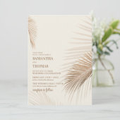 Minimalistische neutrale aardse tropische gedroogd kaart (Staand voorkant)