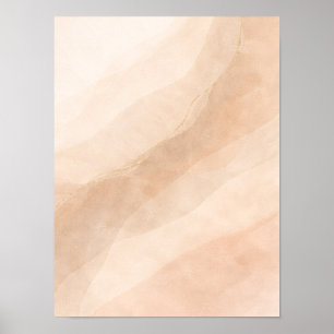 Minimalistische neutrale abstracte wandkunst – Bei Poster