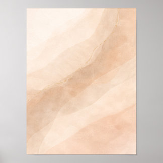 Minimalistische neutrale abstracte wandkunst – Bei Poster