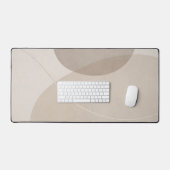 Minimalistische neutrale beige bureaumat (Keyboard & Muis)