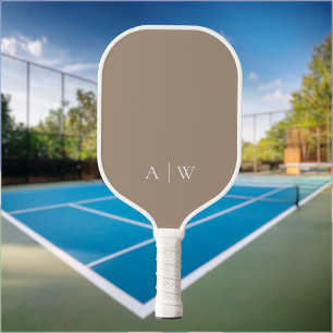Minimalistische neutrale elegante monogram pickleball paddle