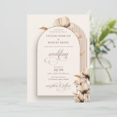 Minimalistische neutrale ivoor lichtbruine wilde b kaart (Staand voorkant)