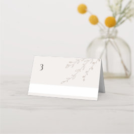 Minimalistische Neutrale Ivoor Tafel Plaats Kaart Plaatskaartje