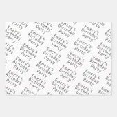 Minimalistische neutrale naam met gelukkige verjaa inpakpapier vel (Voorkant 2)