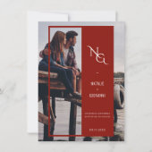 Minimalistische Neutrale Scrapbook 4 Foto Save The Date (Voorkant)