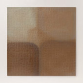 Minimalistische neutrale terracotta vierkanten legpuzzel (Horizontaal)