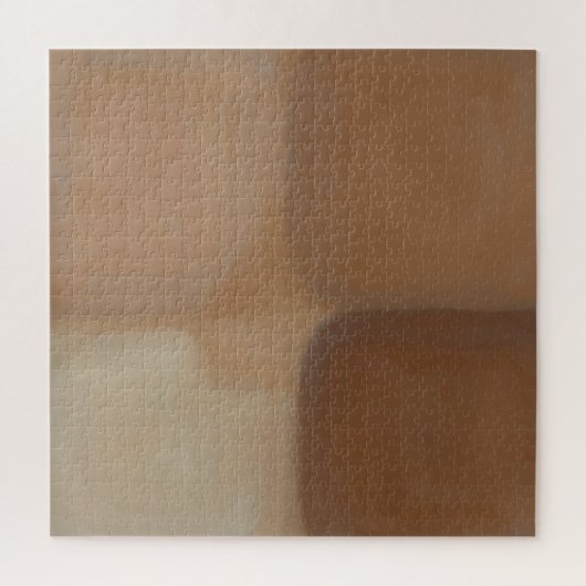 Minimalistische neutrale terracotta vierkanten legpuzzel (Verticaal)