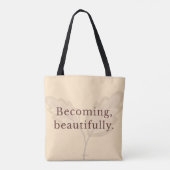 Minimalistische Neutrale Tote Tas | Modern Vrouwel (Achterkant)