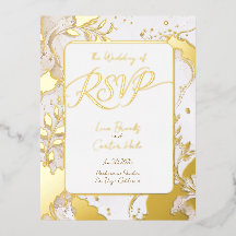 Minimalistische neutrale waterverf folie RSVP